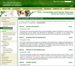 SharjahUniversityHistoryCourse