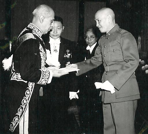 Mehdi Farrokh and Chiang Kai Shek in Nanking 1949