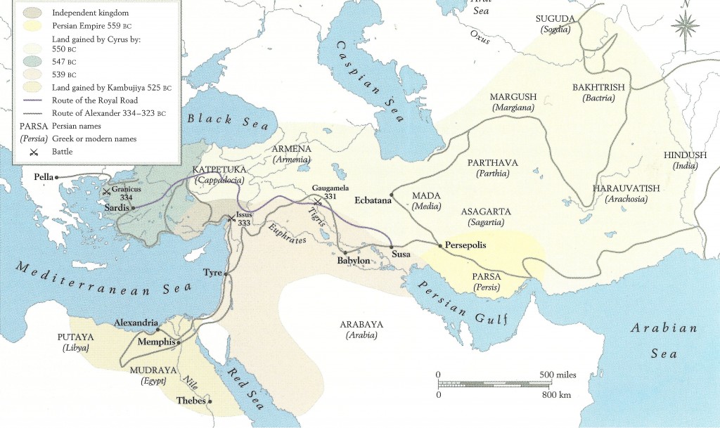 2-Map of Achaemenid Empire-Kaveh Farrokh-2007