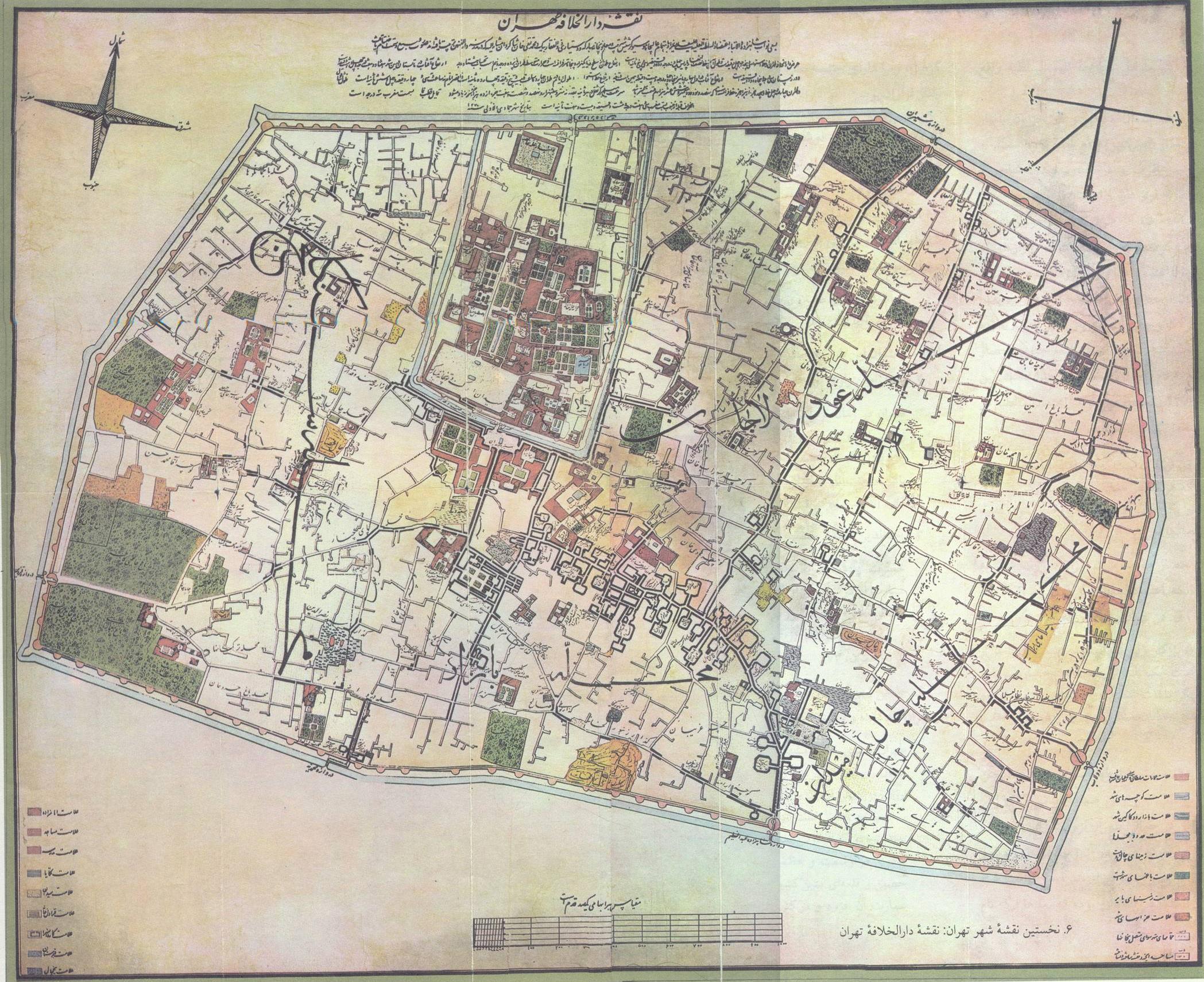 Oldest Map of Tehran