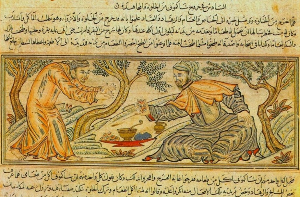 1-Buddha offers fruit to the devil