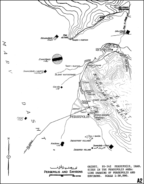 4-Marv Dasht Site and Kuh Rahmat Map